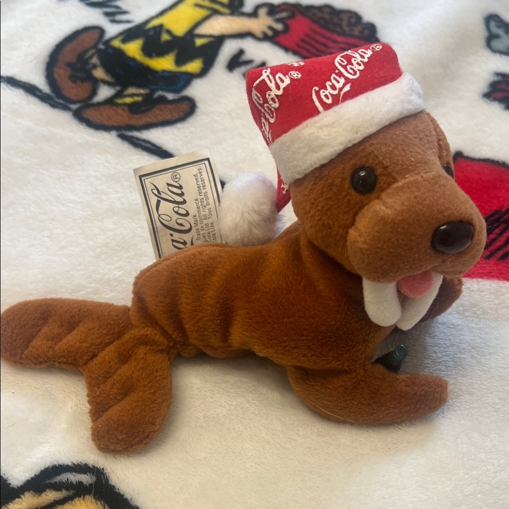 Limited edition Coca Cola Red and Brown Walrus Plush Toy